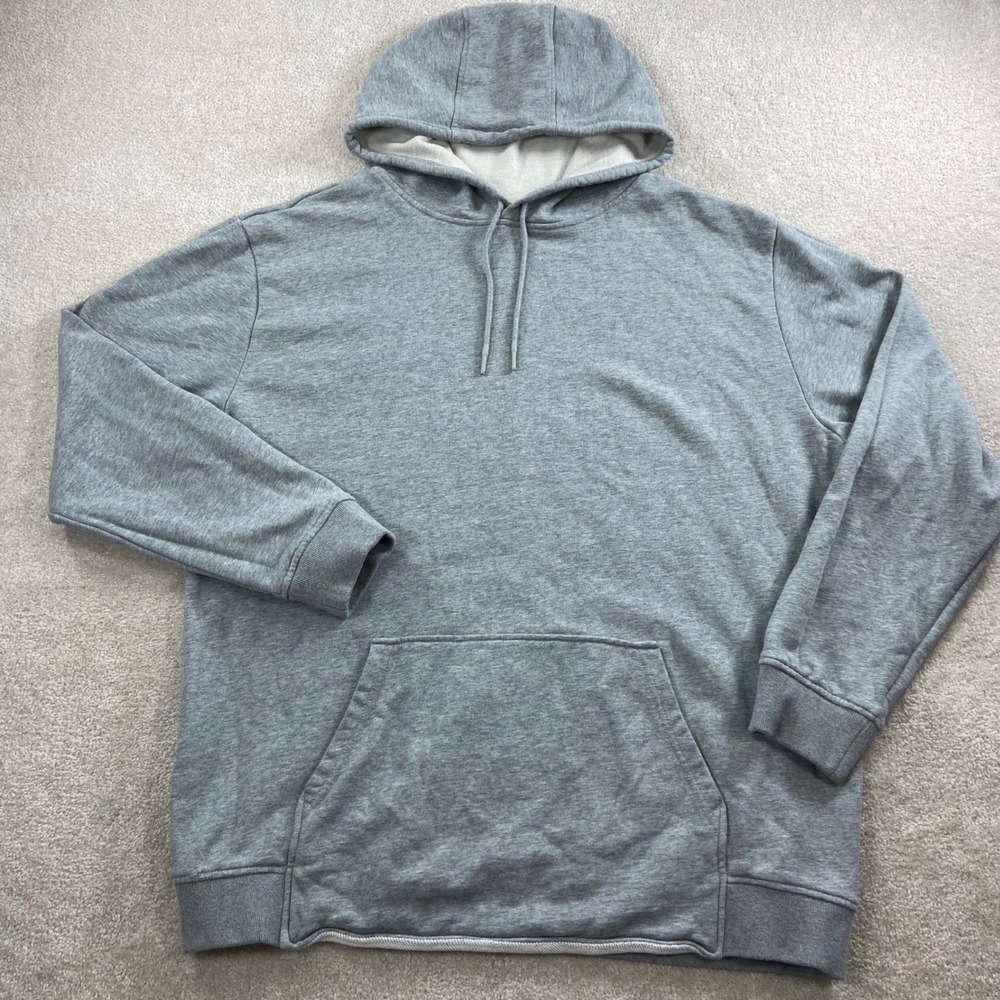 BYLT Core Hoodie Men XXL Gray 100% Cotton Pullover Sweatshirt